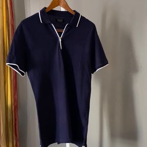 Zara Blue Zip Polo